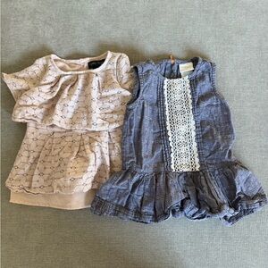 Cynthia Rowley Lavender Lace Blouse and Maggie & Zoe Blue Lace Tank Top